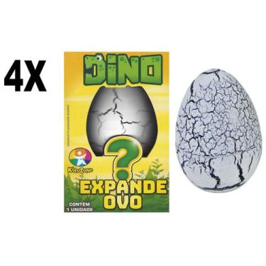Imagem de Brinquedo Expande Na Agua Kids Dino Expande Ovo Kit com 4 - Kids Zone