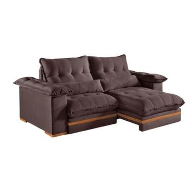 Imagem de Sofá Leblon Retrátil e Reclinável  Marrom - Idealle