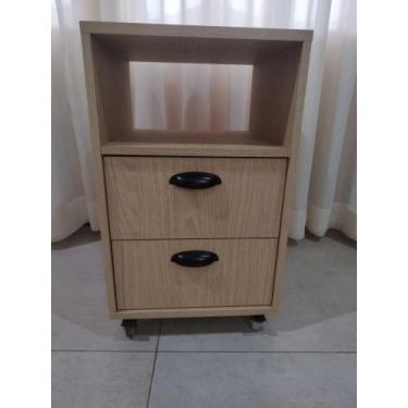 Imagem de Mesa de cabeceira-Gratão Interiores-MDF Carvalho Natural - Gratão Inte