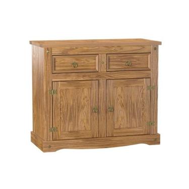 Imagem de Aparador Buffet em Madeira 2 Portas 2 Gavetas 104 cm Carvalho Rústico 