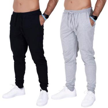 Imagem de Kit 2 Calça Moletom Com Bolso Frimodas Masculino Adulto, M