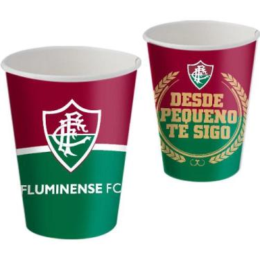 Imagem de Copo de Papel Lembrancinha Fluminense Futebol 8 Un 200 ml Festcolor - 