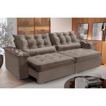 Imagem de Sofá 4 Lugares LISBOA 2,90 Metros CASTOR Retrátil Reclinável com molas