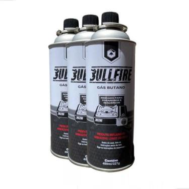 Imagem de 03 Gás Butano Refil Recarga Maçarico Camping Isqueiro Fogão - BULLFIRE