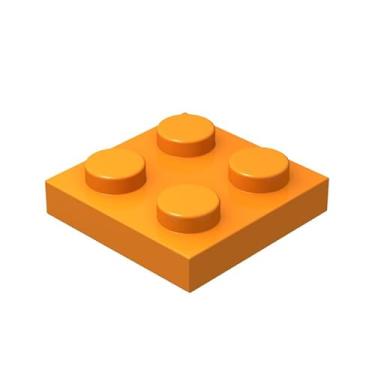Imagem de Classic Bulk Plates, 2x2 Orange, 100 Piece Set, Compatible with Lego, Flat Building Plates