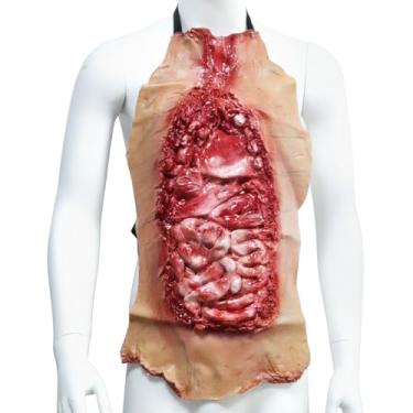 Imagem de Lyxaof Bloody Intestine Scary Dead Body Halloween Prop Organ Fake Body Parts with Zombie Mask Haunted House Cosplay Costume (Body Organs B)