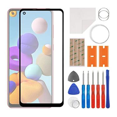 Imagem de SWARK Substituição da lente do painel externo de vidro frontal + OCA compatível com Samsung Galaxy A21s SM-A217 (sem tela LCD e digitalizador de toque) com kit de reparo