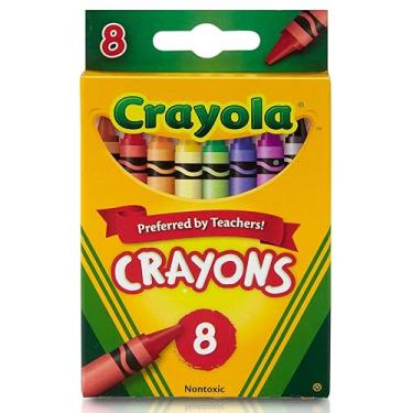 Imagem de Giz de Cera 8 Cores, Crayola 12, Multicor, Pacote de 8