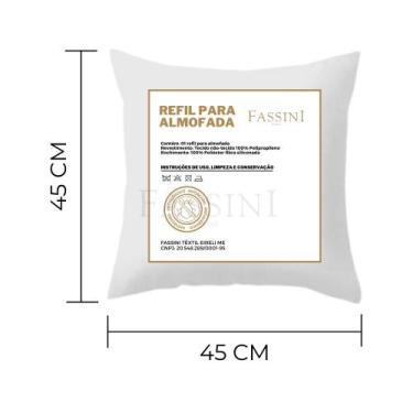 Imagem de Kit 6 Enchimento Refil Almofada 45x45 cm Fibra Siliconada Suporte Firm