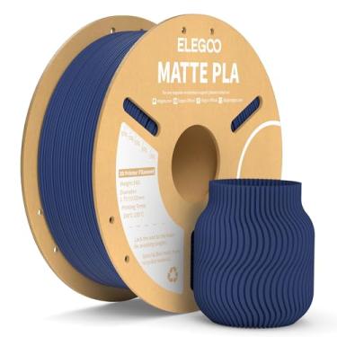Imagem de ELEGOO Filamento Pla Fosco Azul Marinho 1Kg, Precisão Dimensional do Filamento de Impressora 3D de 1,75Mm +/- 0,02Mm, Carretel de Cartão de 1Kg (2,2Lbs) para A Maioria Das Impressoras 3D Fdm