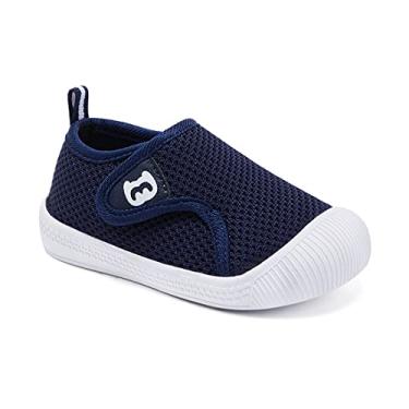 Imagem de BMCiTYBM Criança-Unissex Sapatos Infantis para Bebês e, Sapatos de Caminhada Respiráveis, Leves e Antiderrapantes, 6 9 12 18 24 Meses, Azul Marinho, 18 A 24 Meses para Crianças Pequenas