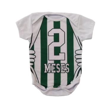 Imagem de Body de Bebê Mesversario Manga Curta Time de Futebol 2 Meses - Calupa,