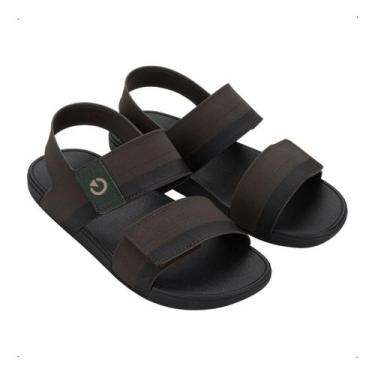 Imagem de Sandalia Masculina Papete Cartago Conforto Dakar 12401, 42, Marrom ver