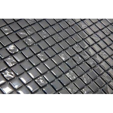 Imagem de Pastilha de Vidro 30x30 com Pedras Naturais e Metais Cristal Fit - Tro