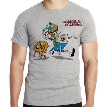 Imagem de Camiseta Adventure Time Jake Finn mochila Blusa criança infantil juven