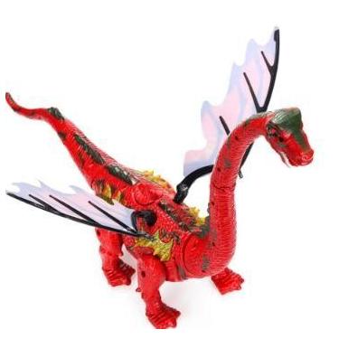 Imagem de Dinossauro Com Asas Pescoço Longo Projeta Imagem Bota Ovos com Luz e S