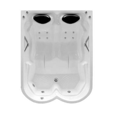 Imagem de Banheira Dupla Zurique Completa Com Hidro - Só Banheiras, 1,80X1,40X0,