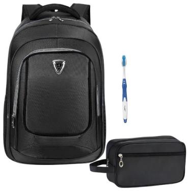 Imagem de Kit Mochila Executiva Premium Plus Com Nécessaire - Mormino, Preto
