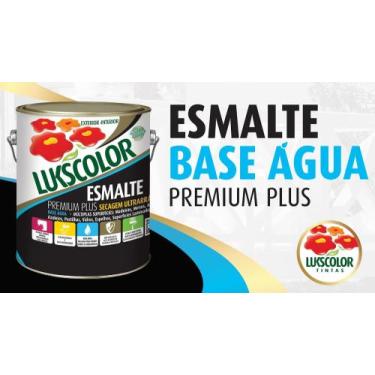 Imagem de Esmalte branco fosco 900ml base àgua lukscolor