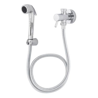 Imagem de Ducha Higiênica Cromada com Registro e Gatilho Derivação Nova Lóggica Docol