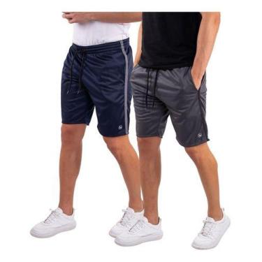 Imagem de Kit 2 Short Bermuda Masculina Esporte Helanca Academia Treino  - KS, A
