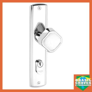 Imagem de Fechadura para porta de Entrada Externa Caravelete Maçaneta Bola 40mm 
