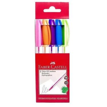 Imagem de Caneta Esferográfica Trilux 032 Colors 5 Cores - FABER-CASTELL