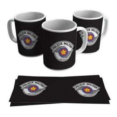 Imagem de Caneca Branca Militar Policia Logo São Paulo Boinas Frases - Alabama S
