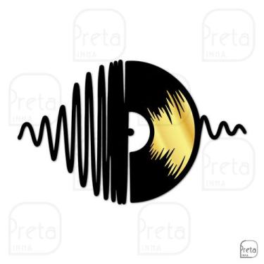 Imagem de Escultura de Parede Decorativo Musica Disco de Vinil 50x31cm - Linha P