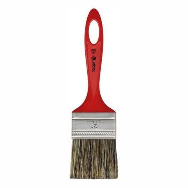 Imagem de Trincha Pincel Vermelha 2 pol. para Paredes Tinta Acrílica e Látex Tig