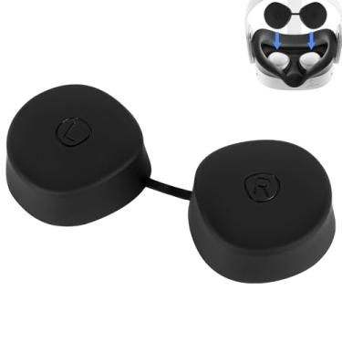 Imagem de Geekria VR Upgraded Lens Protective Shell Cover Compatible with Meta Quest 3S / Quest 2 Headset, Silicone Protect Cover Cap Design, Dust-Proof & Anti-Scratch, Washable Protective Sleeve (Black)