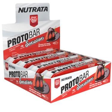 Imagem de Barra Proto Bar - 8 Unidades de 70g Sensations Chocolate e Morango - Nutrata