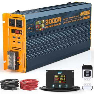 Imagem de MWXNE Inversor de Energia de Onda Senoidal Pura 3000W Dc 12V A 110V 120V com Carregamento Rápido Tipo C e 3 Portas Usb Display Lcd Inversores de Energia de Controle Remoto para Veículos, Rv, Caminhão,