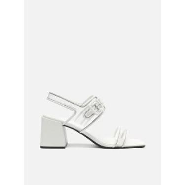 Imagem de SANDÁLIA SALTO MÉDIO BLOCO VINIL AREZZO-Feminino