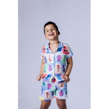 Imagem de Pijama Americano Masculino Infantil De Criança Stitch Roupa de Dormir 