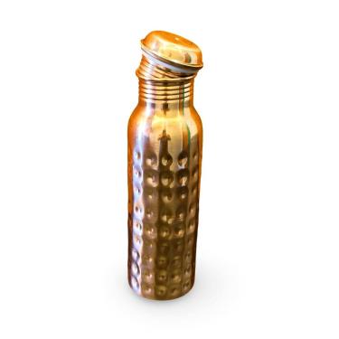 Imagem de Garrafa de Água Cobre Puro Ayurveda Yoga Martelada - 800ml