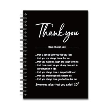 Imagem de YAZMEEN Caderno espiral em branco de agradecimento (160 páginas), presente de agradecimento, capa dura, presente de agradecimento, colega de trabalho, presente engraçado, caderno para trabalho, amigo,