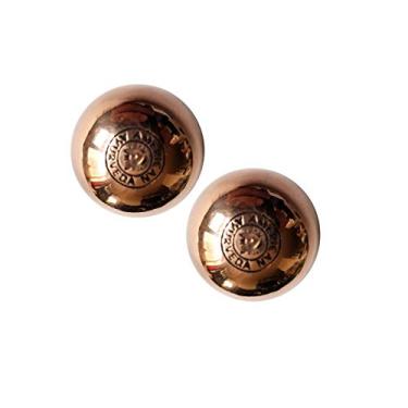 Imagem de American Ayurveda Bola De Cobre Sólido Puro Premium Com Aproximadamente 1,5 Polegada Ou 3,8 Cm De Diâmetro Esfera De Cristal Mineral Agilidade Mental Terapia De Movimento De Aterramento (1,5 Polegada