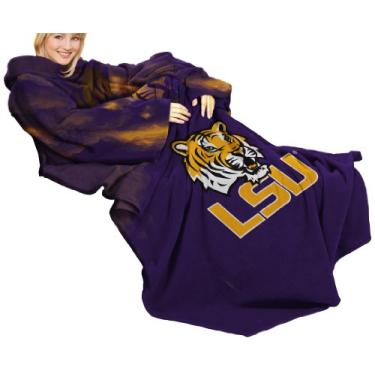Imagem de Cobertor confortável NCAA Louisiana State Fightin Tigers com mangas, design fumê
