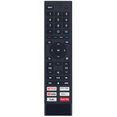 Imagem de Controle remoto de substituição de voz aplicável para Hisense A6 Series LED 4K UHD Google Smart TV 75A6N 65A6N 55A6N 43A6N 85A6N