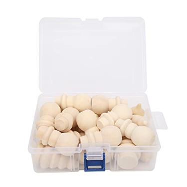 Imagem de Bonecos com estacas, Estacas de madeira Estado inacabado para adultos para faça você mesmo Graffiti para brinquedos para enfeites para crianças