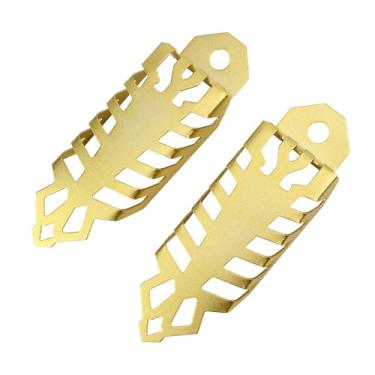Imagem de Capa de amortecedor de motocicleta, 2 peças de proteção universal para decoração de garfo dianteiro traseiro para motocross, quadriciclo, estrada, acessórios de modificação de bicicleta suja - ouro