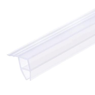 Imagem de METALLIXITY Tira de vedação tipo canto (150 cm de comprimento, para vidro de 5/40.6 cm) 1 peça, vedação inferior de porta de chuveiro sem moldura de silicone - para porta de reparo de móveis,