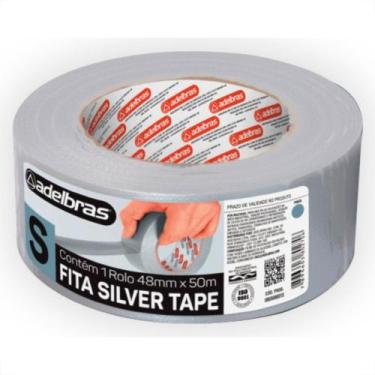 Imagem de Fita Adesiva Silvert.Adel.48X50M Prata - ADELBRAS