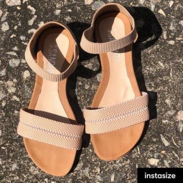 Imagem de Sandália Feminina Rasteira Rasteirinha Ortopédica Com Elástico  - Sand