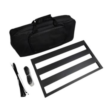Imagem de Almencla Efeito de Guitarra Pedal Board Rack Rack Portátil Multifuncional Pedalboard Pedalboard para Baixo para Baixo, L