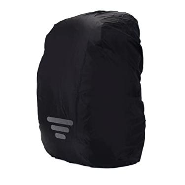 Imagem de Mochila Cobertura de Chuva à Prova d'água Reflexiva de Pano de Pano de Oxford Tampa de Mochila Preta Seta Xl 60 a 70 Litros Oxford Ploth Materia Backpack Chuva Robeira
