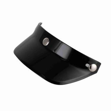 Imagem de Visor de Capacete, Capacete de Motocicleta Viseira Viseira Capacete Solar Capacete Com 3/4 de Abeto de Sol para Motocicleta retrô Protetor (Preto)