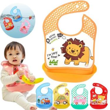 Imagem de Babador Avental Cata Migalhas Impermeável Infantil Animais Z - PDIMPOR