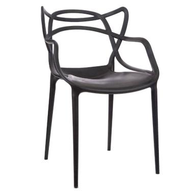 Imagem de Kit 8 Cadeiras De Design Allegra Interior E Exterior Preta